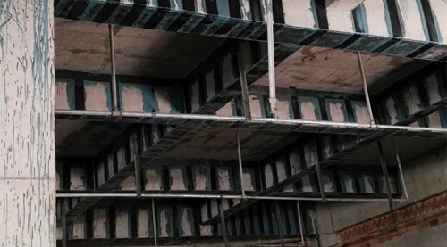 南京曼卡特碳纖維布樓體粘貼現(xiàn)場