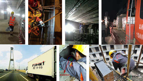 曼卡特的技術人員在協助工程施工！