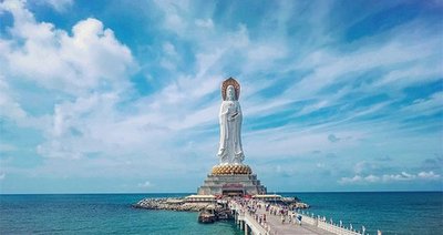 三亞南海觀音景區(qū)：水下粘貼碳纖維布，護佑碧海藍天